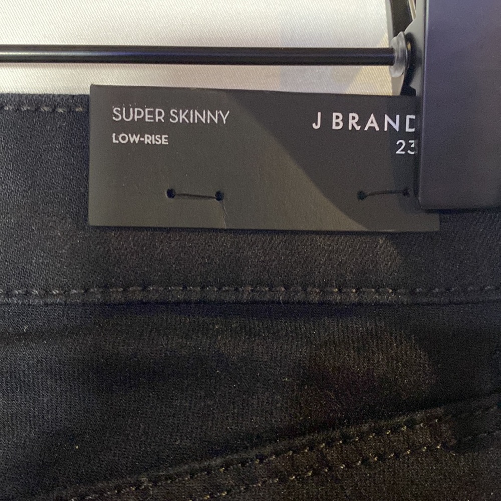 NWT!! J Brand Pitch Super Skinny Low Rise Black Pant Jeans Size 23 - Picture 9 of 9